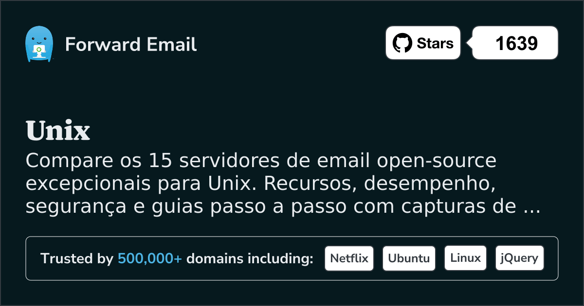 15 Servidores de Email Open Source Excepcionais para Unix 2026