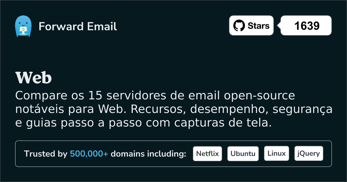 15 Servidores de Email Open Source Notáveis para Web 2026