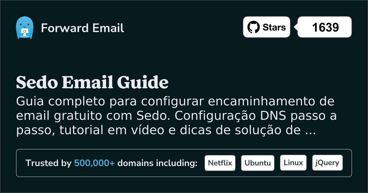 Como configurar e-mail com Sedo