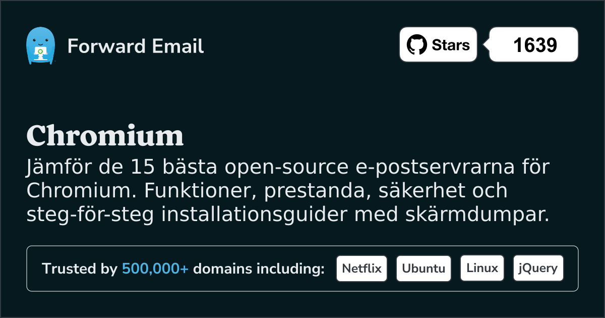 15 Bästa Open Source E-postservrar för Chromium 2026