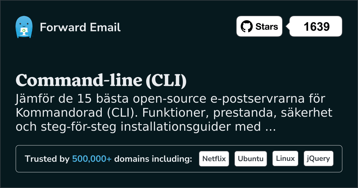 15 Topp Open Source E-postservrar för Command-line (CLI) 2026