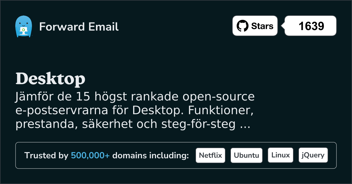15 Högst Betygsatta Open Source E-postservrar för Desktop 2026
