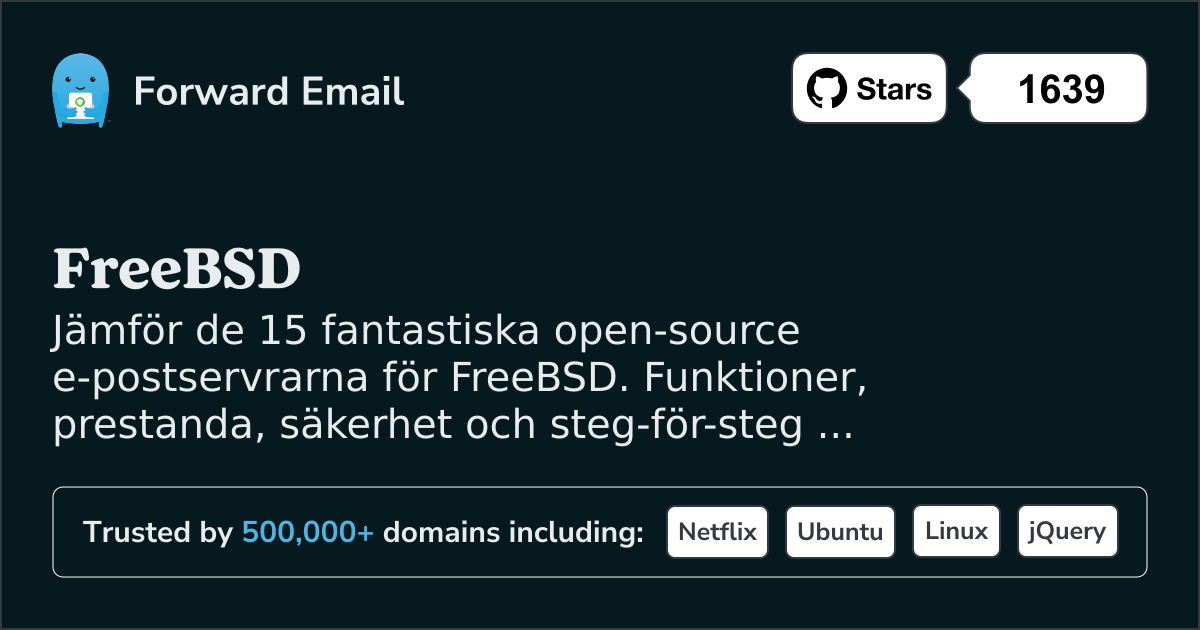 15 Fantastiska Open Source E-postservrar för FreeBSD 2026