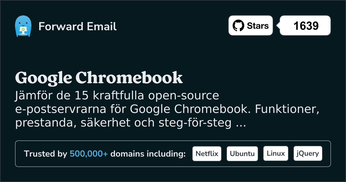 15 Mäktiga Open Source E-postservrar för Google Chromebook 2026