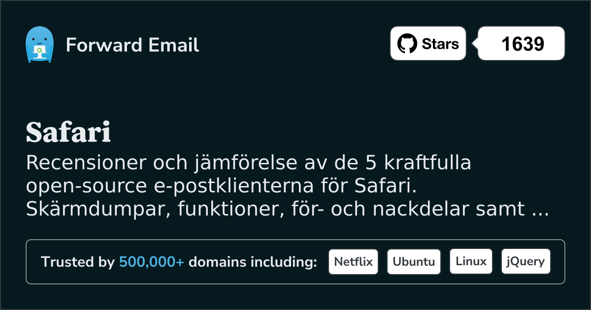 5 kraftfulla open source-e-postklienter för Safari 2026