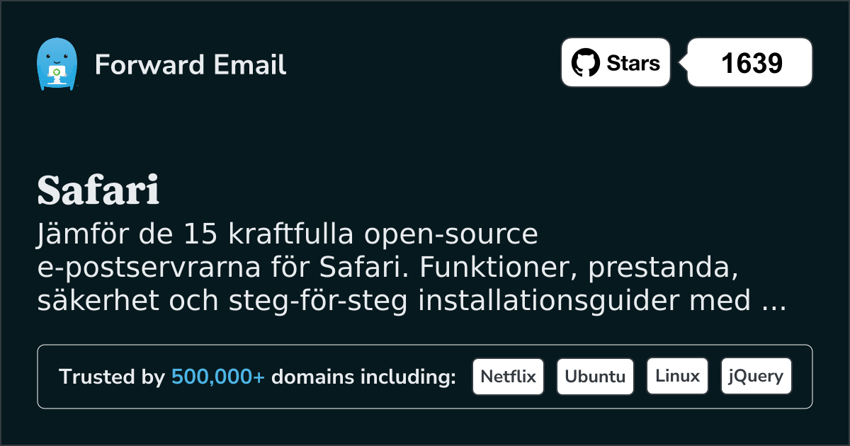 15 kraftfulla open source-e-postservrar för Safari 2026