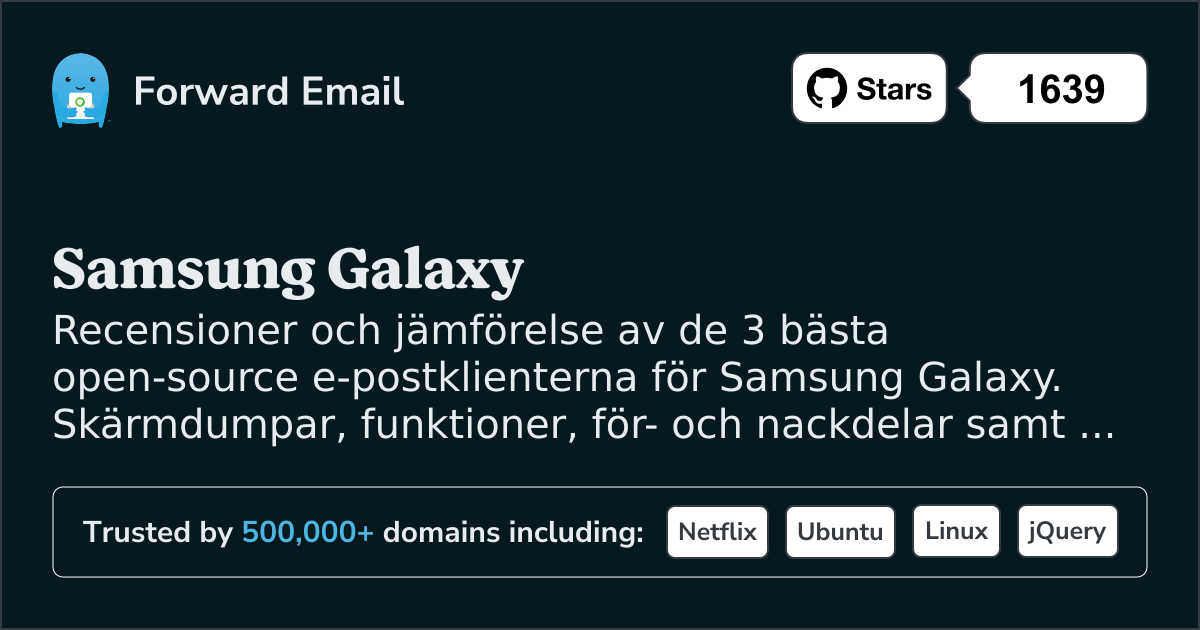 3 bästa open source-e-postklienter för Samsung Galaxy 2026