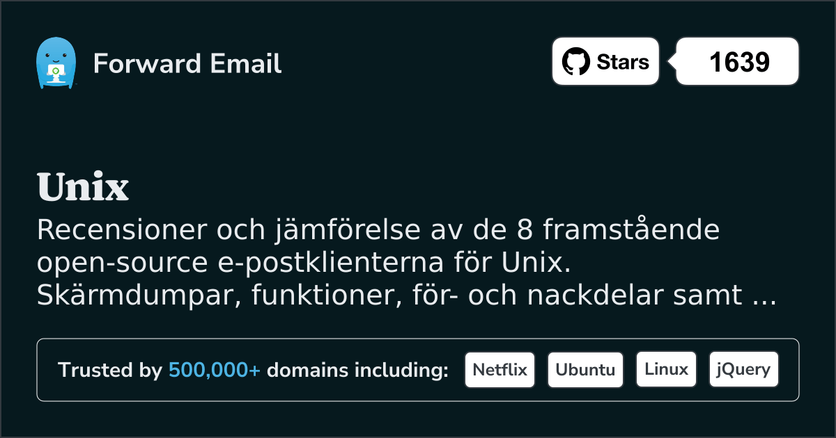 8 enastående open source-e-postklienter för Unix 2026