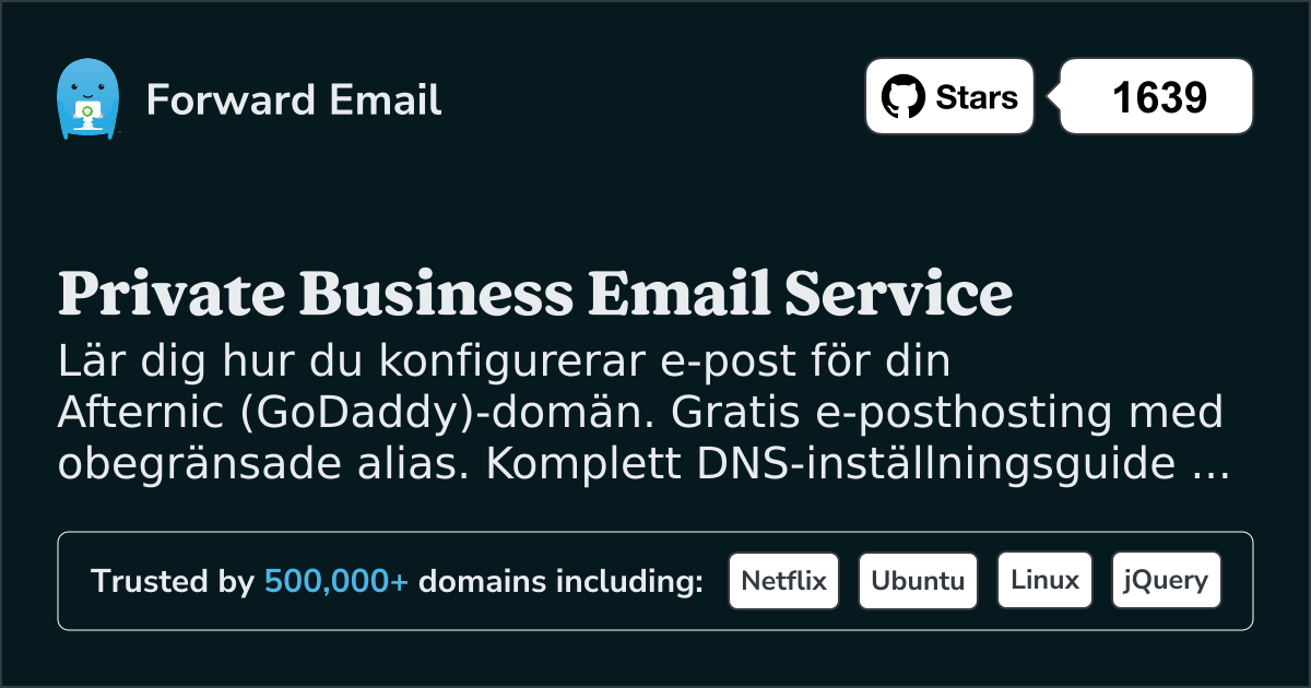 Hur man konfigurerar e-post med Afternic (GoDaddy)