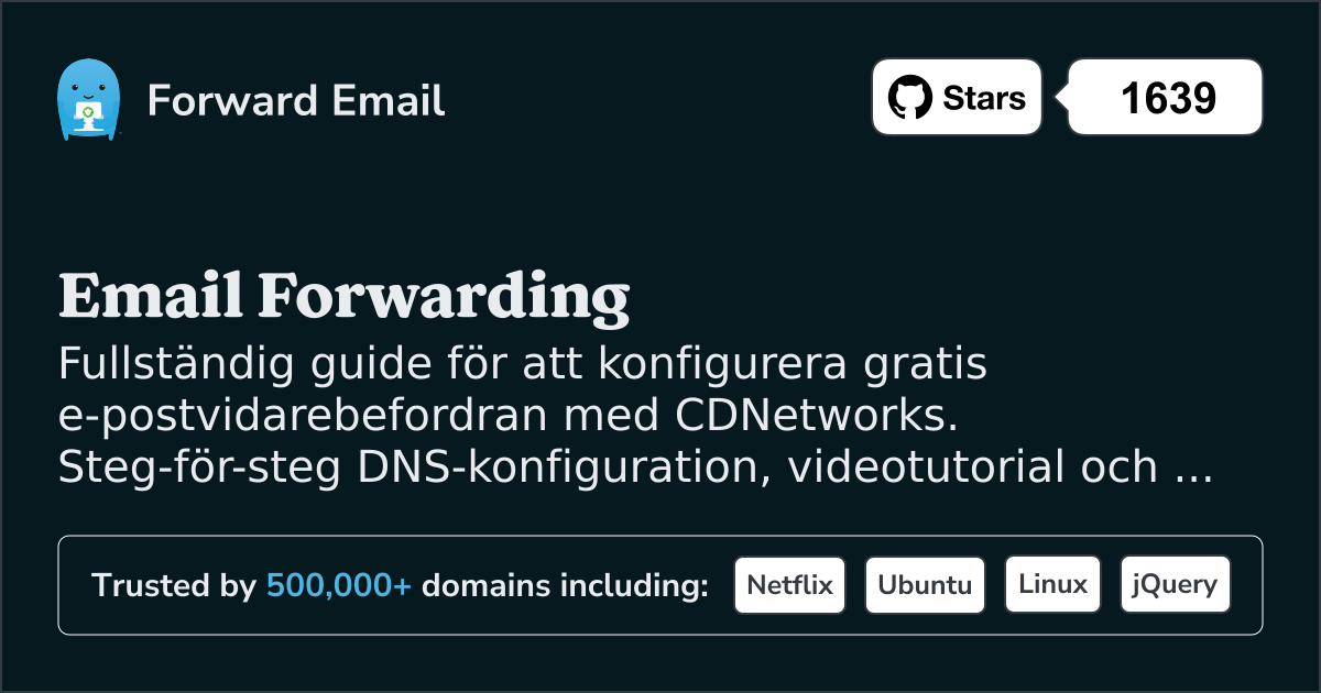 Hur man konfigurerar e-post med CDNetworks