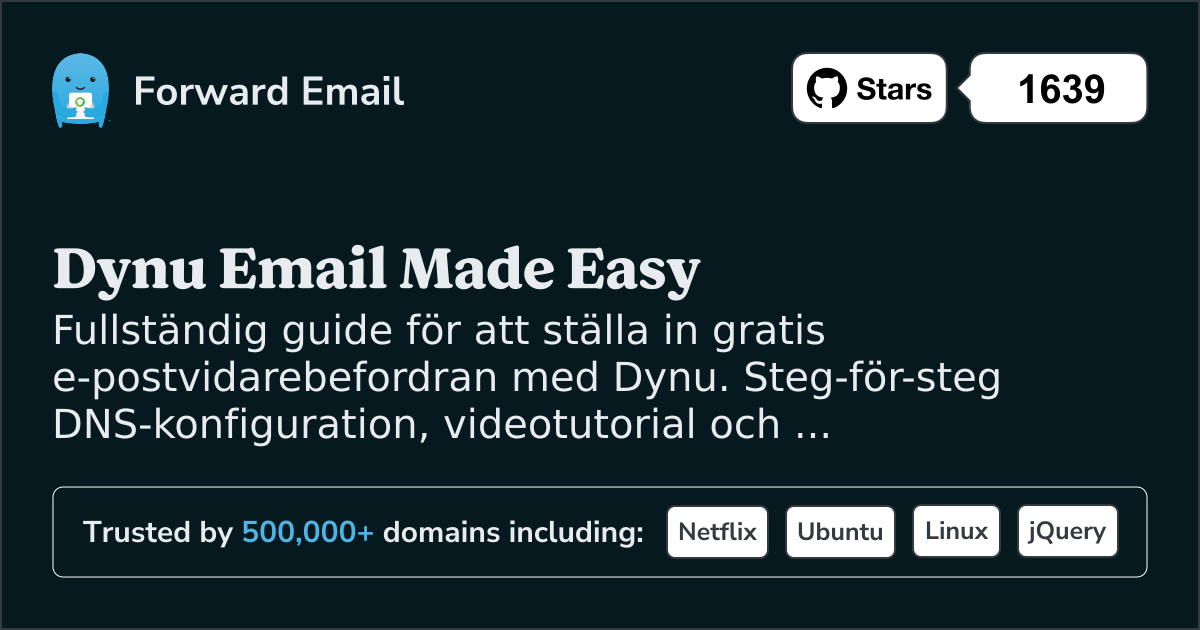 Hur man konfigurerar e-post med Dynu