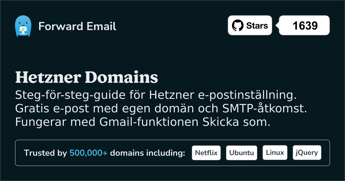 Hur man konfigurerar e-post med Hetzner