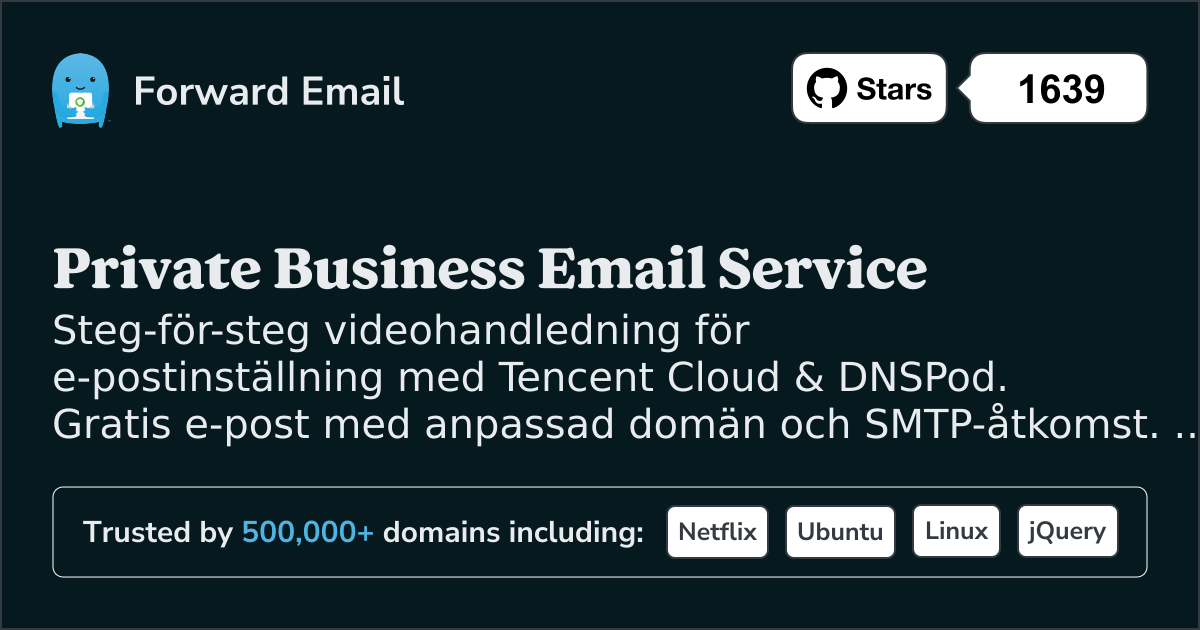 Hur man konfigurerar e-post med Tencent Cloud & DNSPod