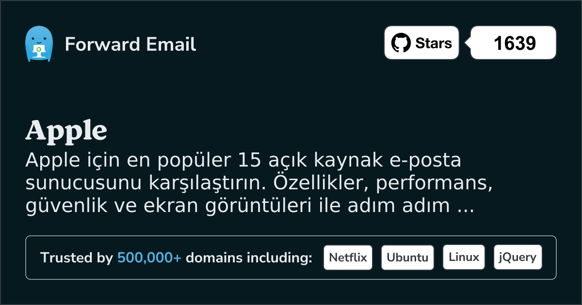 15 En Popüler Açık Kaynak E-posta Sunucusu Apple için 2026