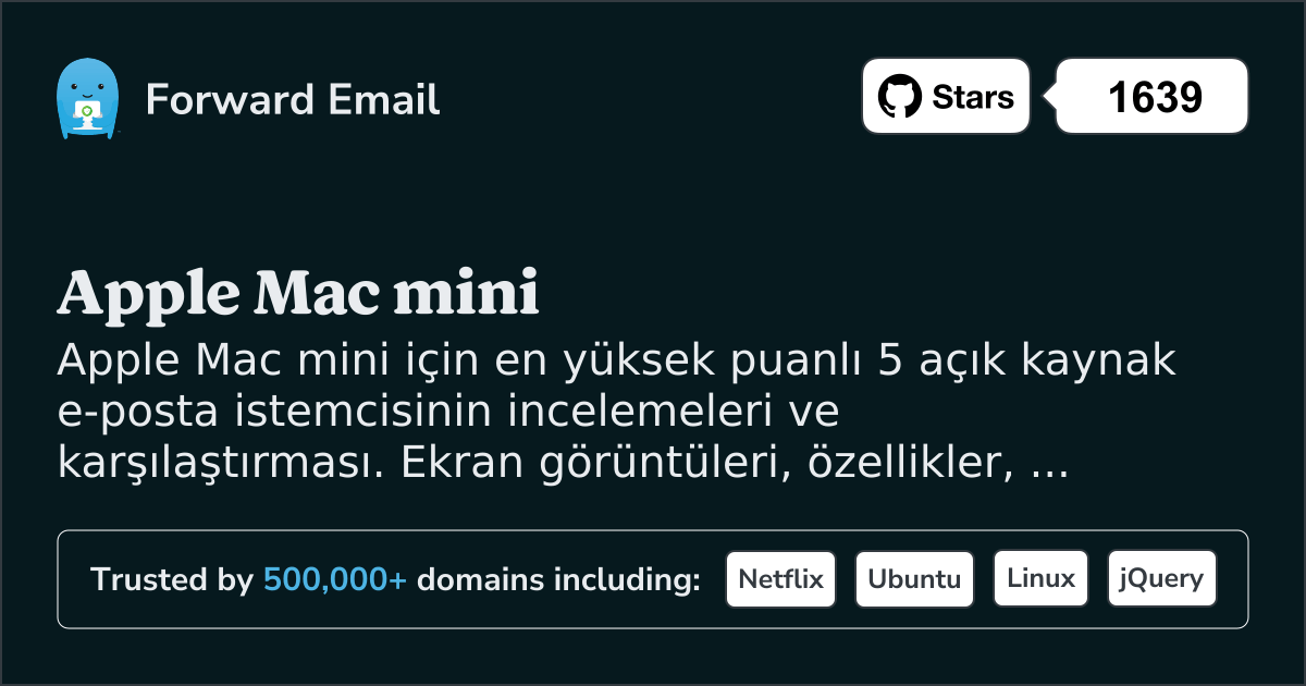 5 En Yüksek Puanlı Açık Kaynak E-posta İstemcisi Apple Mac mini için 2026