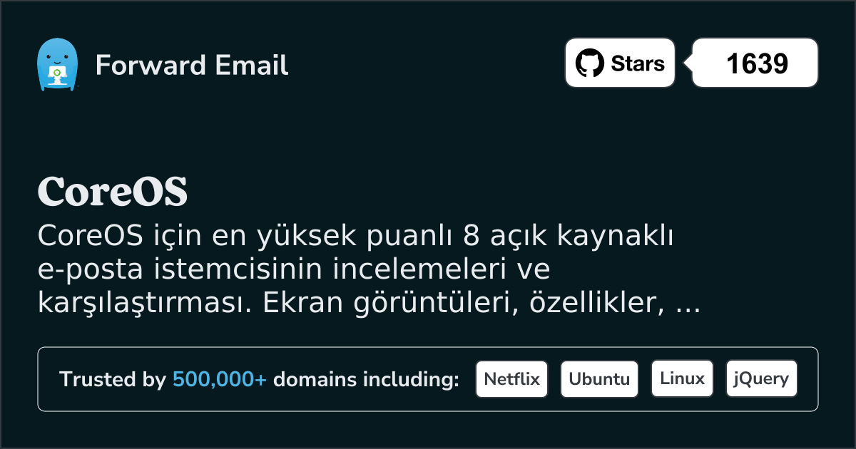 2026 için CoreOS 8 En Çok Puan Alan Açık Kaynak E-posta İstemcisi