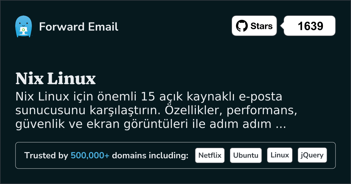 2026 için Nix Linux 15 Önemli Açık Kaynak E-posta Sunucusu