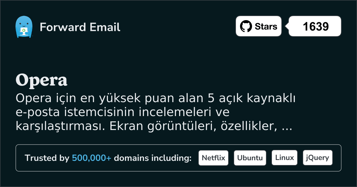 2026 için Opera 5 En Yüksek Puanlı Açık Kaynak E-posta İstemcisi