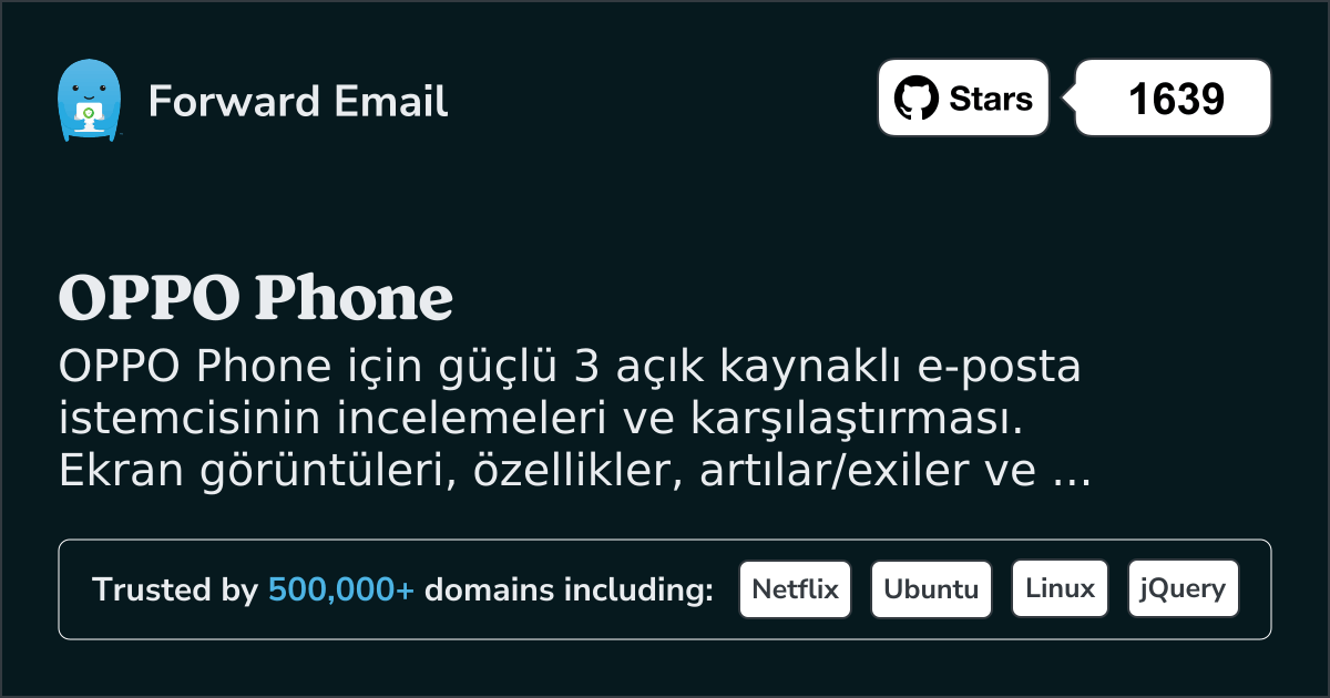 2026 için OPPO Phone 3 Güçlü Açık Kaynak E-posta İstemcisi