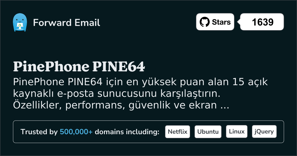 2026 için PinePhone PINE64 15 En Yüksek Puanlı Açık Kaynak E-posta Sunucusu