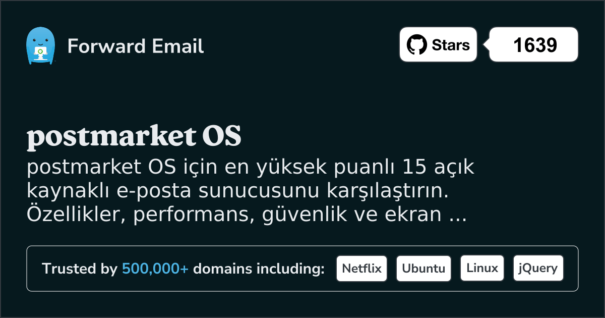 postmarket OS 2026 için En İyi 15 Açık Kaynak E-posta Sunucusu