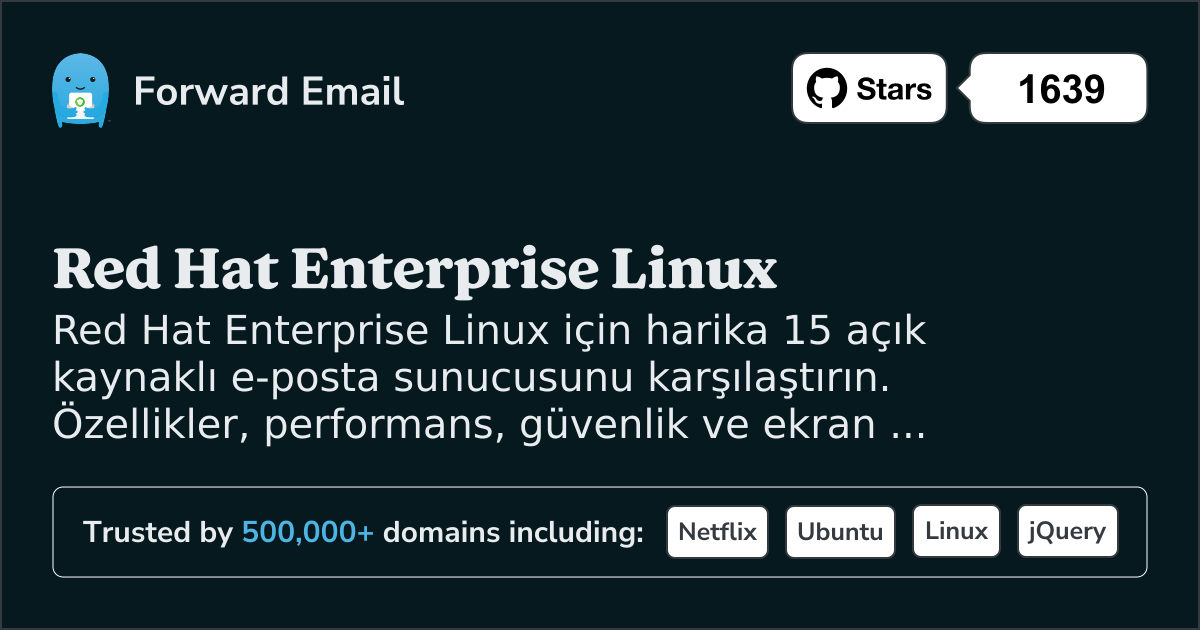 2026 için Red Hat Enterprise Linux 15 Harika Açık Kaynak E-posta Sunucusu