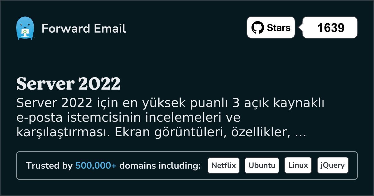 3 En Çok Puan Alan Açık Kaynak E-posta İstemcisi Server 2022 2026 için