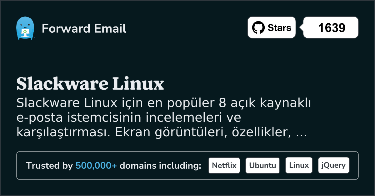 8 En Popüler Açık Kaynak E-posta İstemcisi Slackware Linux 2026 için