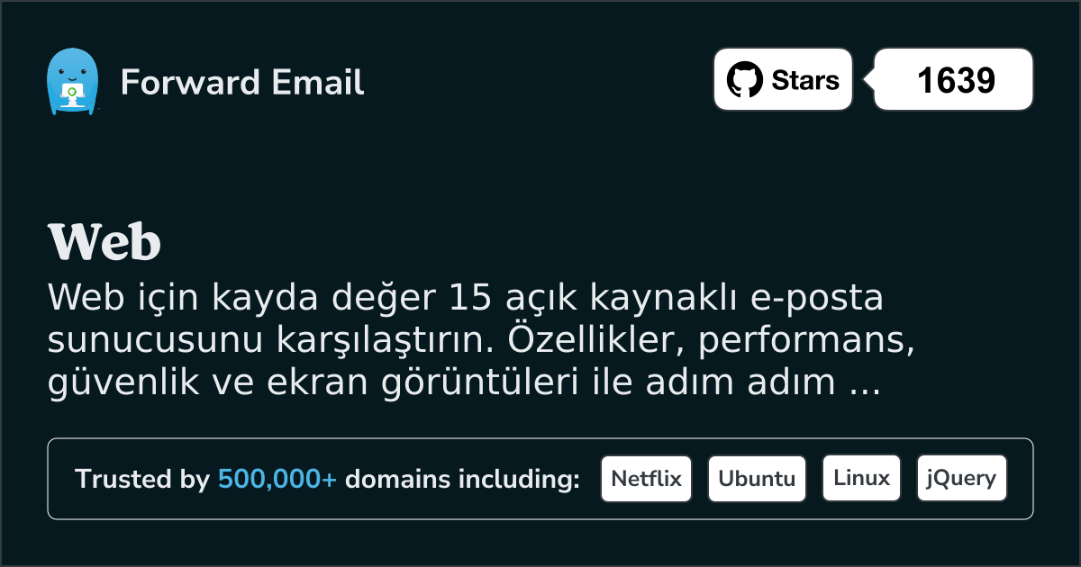 15 Kayda Değer Açık Kaynak E-posta Sunucusu Web 2026 için