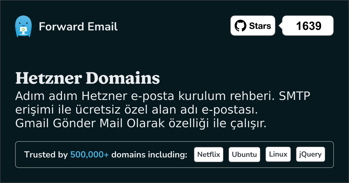 Hetzner ile E-posta Kurulumu