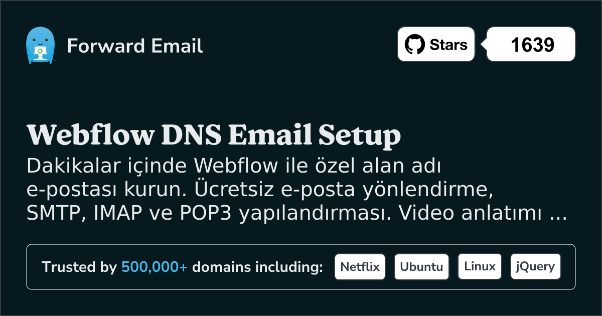 Webflow ile E-posta Kurulumu