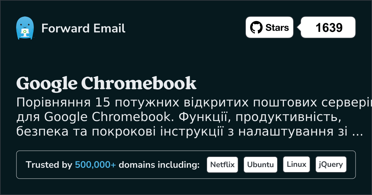 15 Потужних Відкритих Поштових Серверів для Google Chromebook 2026