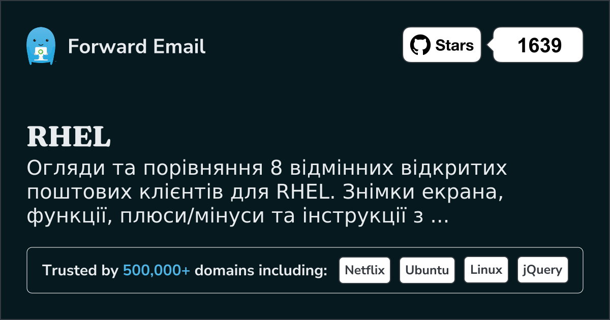 8 Відмінних Відкритих Поштових Клієнтів для RHEL 2026