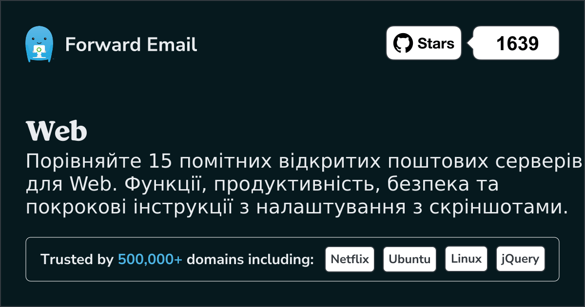 15 помітних серверів електронної пошти з відкритим кодом для Web 2026