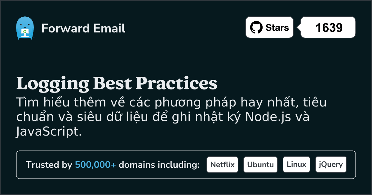 Thực hành tốt nhất cho việc ghi nhật ký Node.js