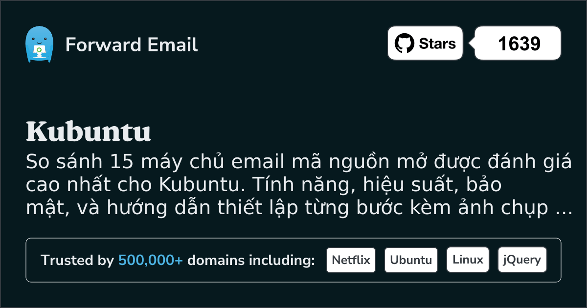 15 Máy chủ Email Mã Nguồn Mở Được Đánh Giá Cao Nhất cho Kubuntu 2026